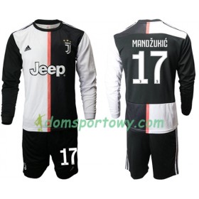 Koszulka Juventus Mandzukic 17 Dziecięcy Domowe Koszulki Piłkarskie 2019-2020 Długi Rękaw